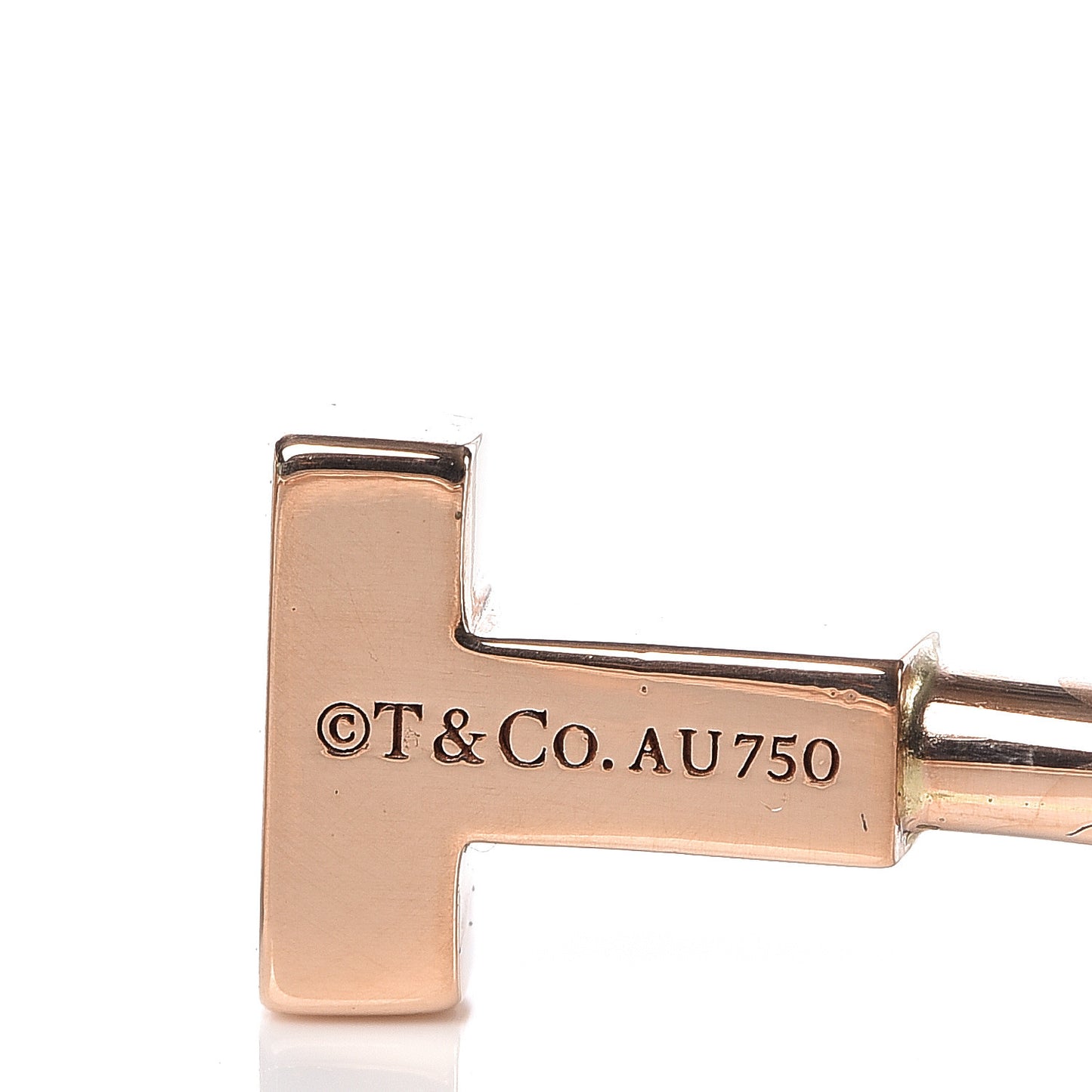 18K Rose Gold Narrow T Wire Bracelet