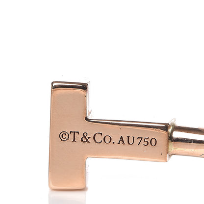 Tiffany 18K Rose Gold Narrow T Wire Bracelet 4 of 5