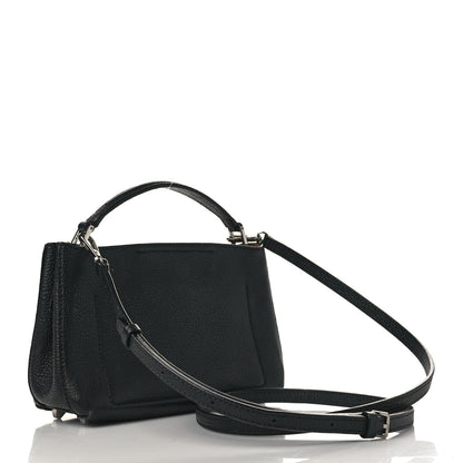 MCM Grained Calfskin Top Handle Crossbody Black 2 of 9
