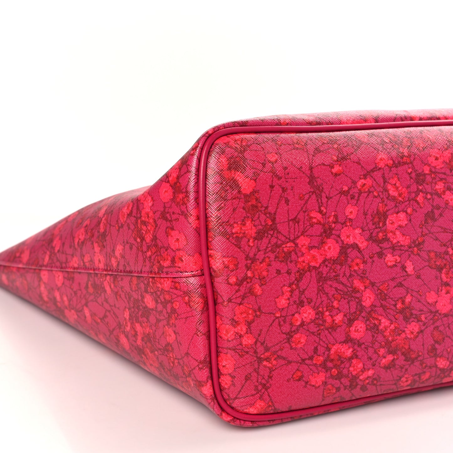 Textured Coated Canvas Floral Print Large Antigona Tote Pink