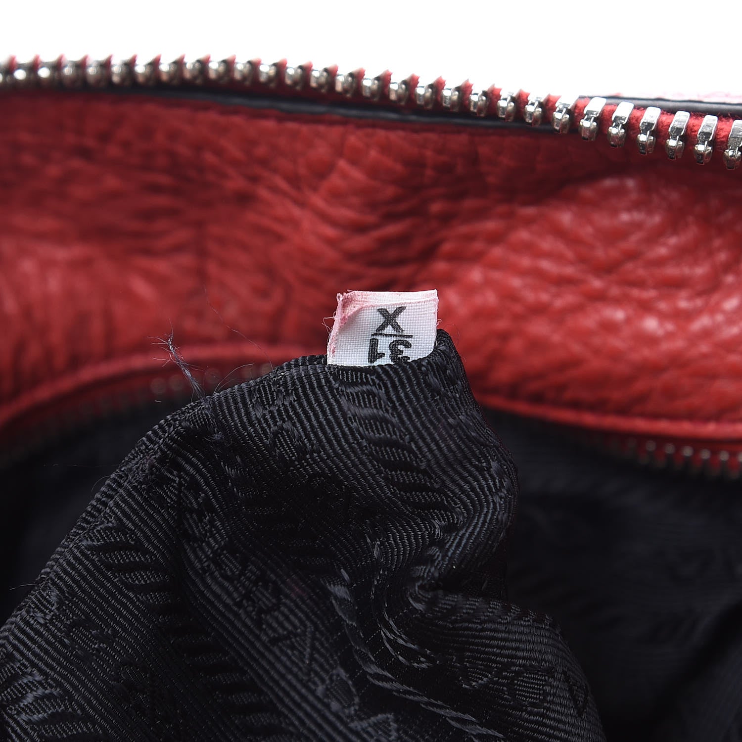 Prada Vitello Daino Shoulder Bag Rosso 7 of 11