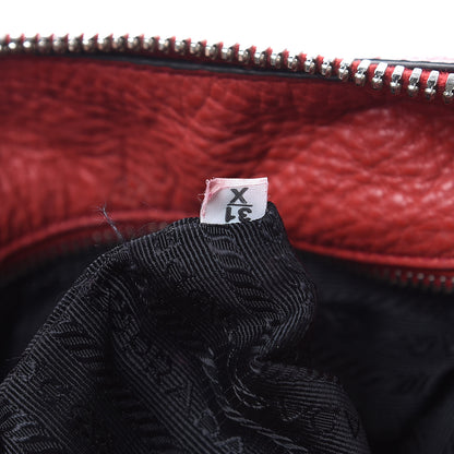Prada Vitello Daino Shoulder Bag Rosso 7 of 11