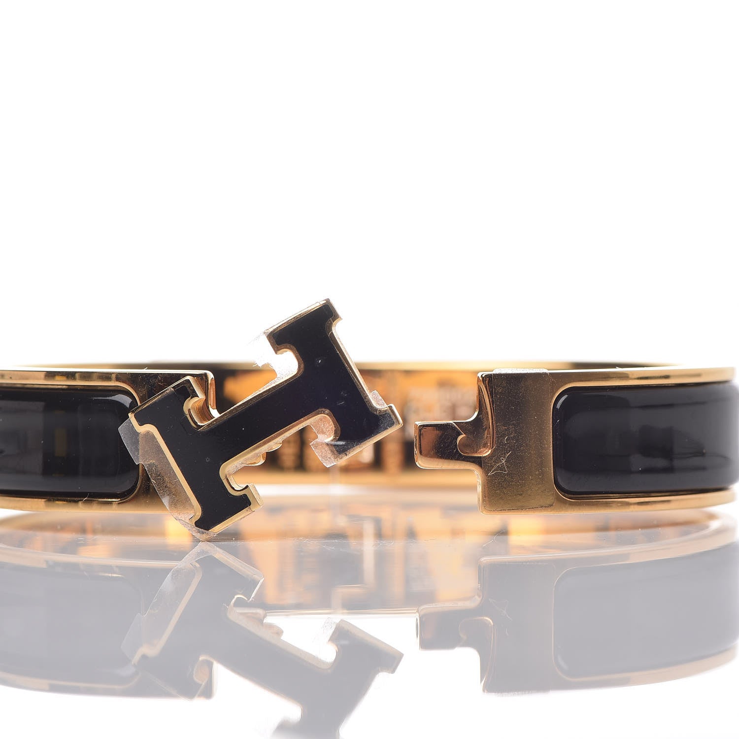 Hermes Enamel Narrow Clic Clac H Bracelet PM Black 6 of 7