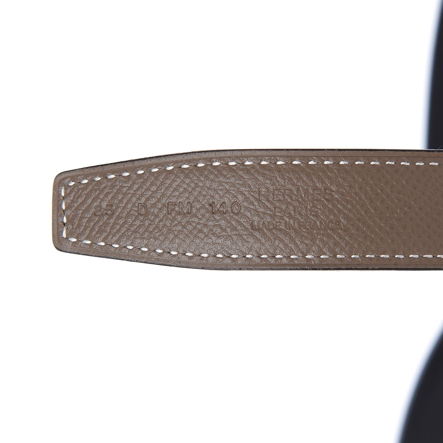 Box Epsom 24mm Mini Constance H Belt 85 Black Etoupe