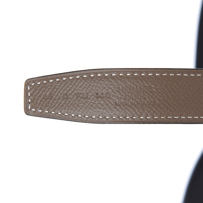Hermes Box Epsom 24mm Mini Constance H Belt 85 Black Etoupe 7 of 7