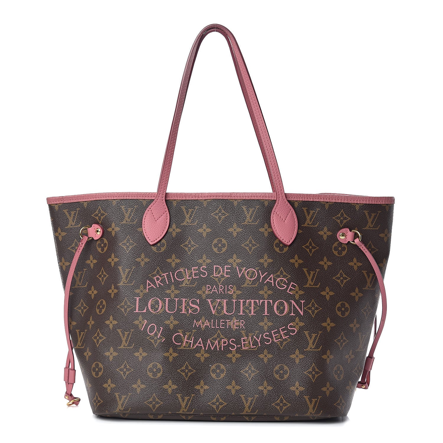 Louis Vuitton Monogram Articles de Voyage Ikat Neverfull MM Rose Velours 1 of 16