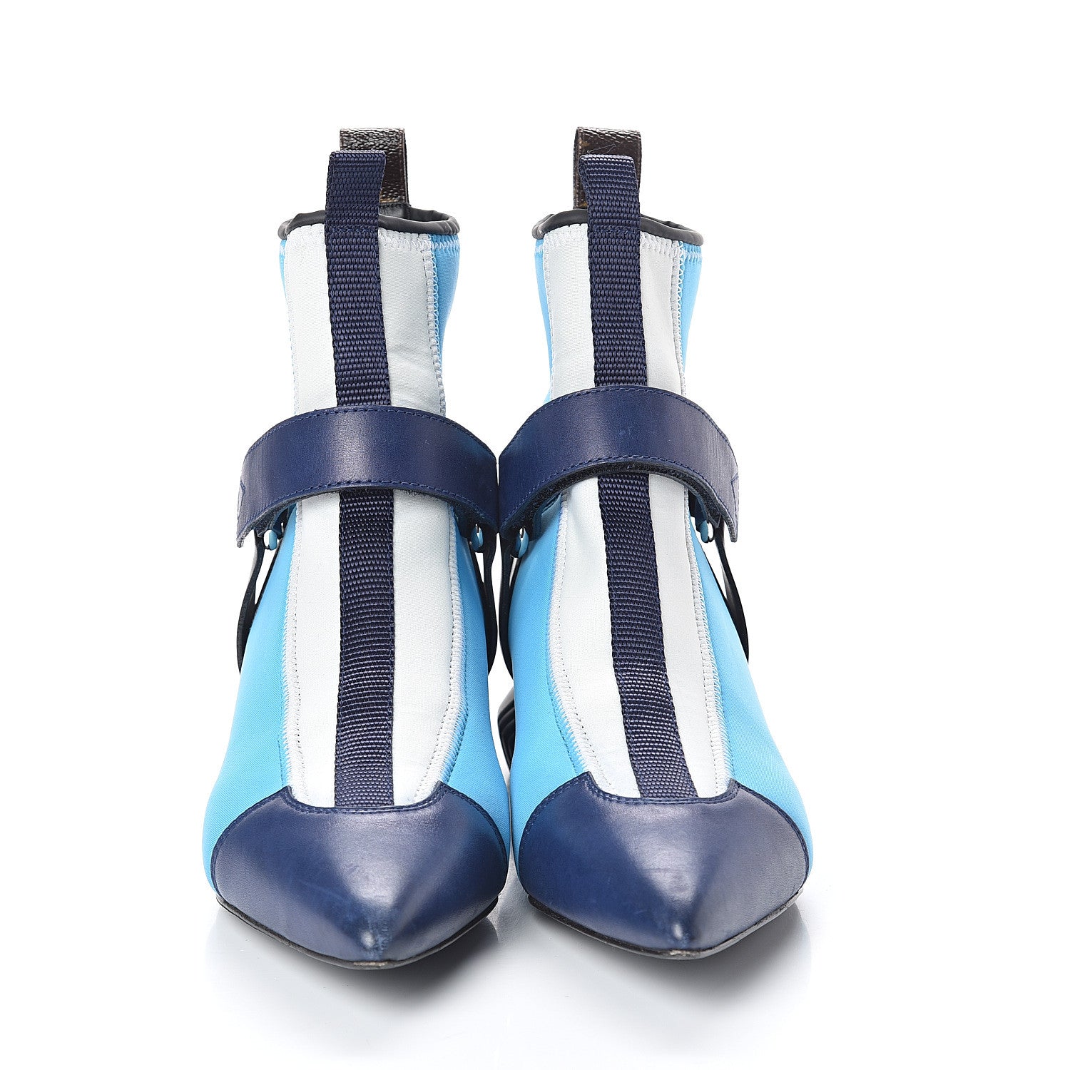 Louis Vuitton Neoprene Deep Sea Ankle Boot 37.5 Blue 2 of 7