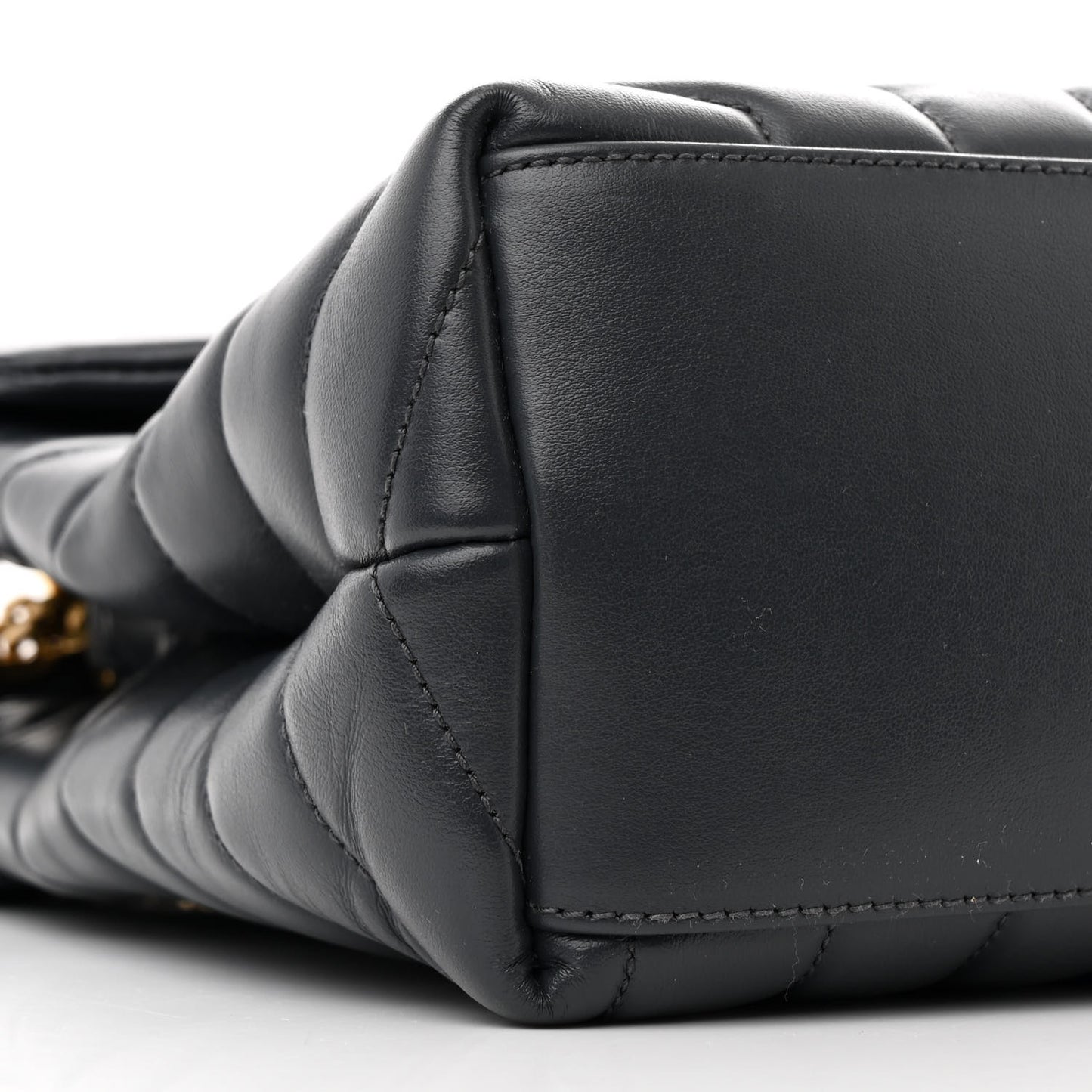 Calfskin Y Quilted Monogram Medium Loulou Chain Satchel Earth