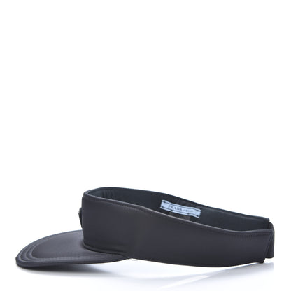 Prada Nylon Triango Metal Triangle Logo Womens Visor S Black 3 of 6