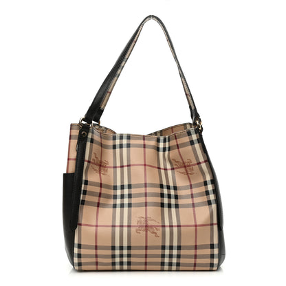 Burberry Haymarket Check Small Canterbury Tote Chocolate 1 of 11