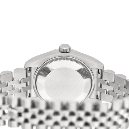 Rolex Stainless Steel 18K White Gold Diamond 31mm Oyster Perpetual Datejust Watch Black 178274 4 of 5