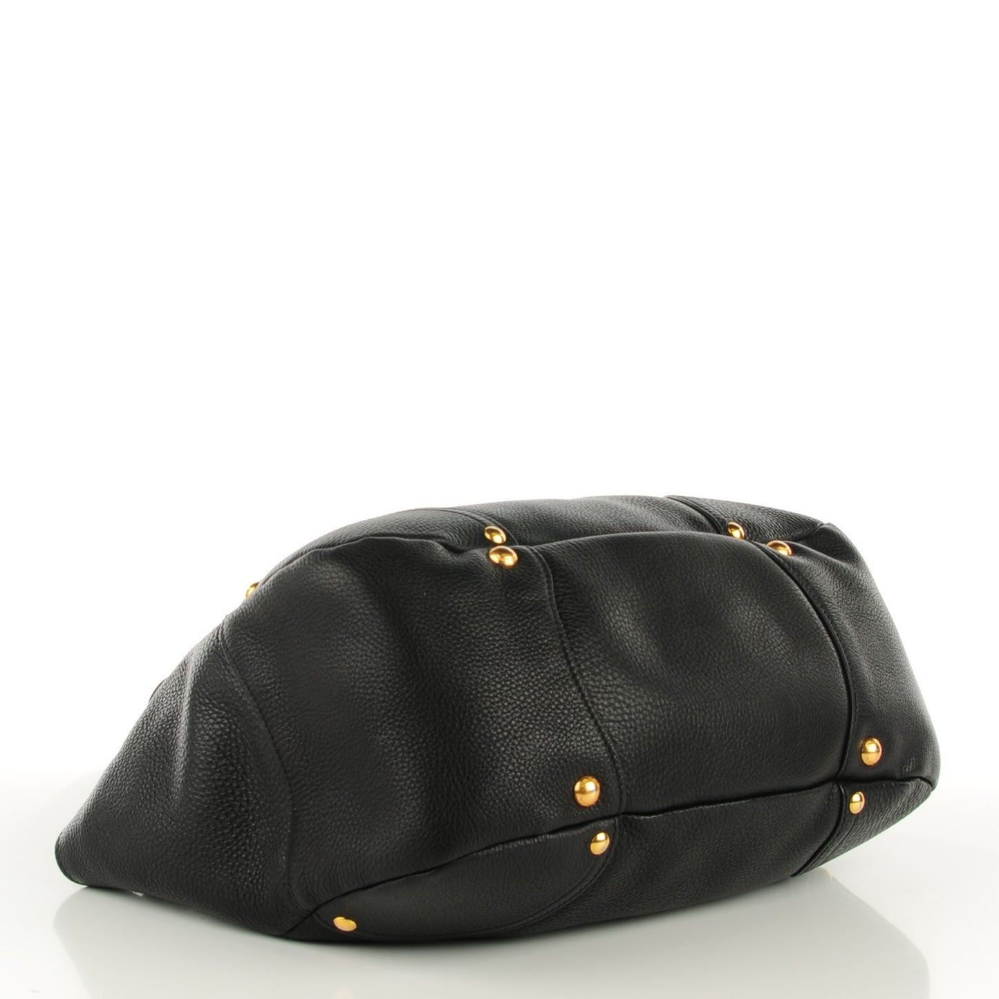 Vitello Daino Pushlock Tote Black