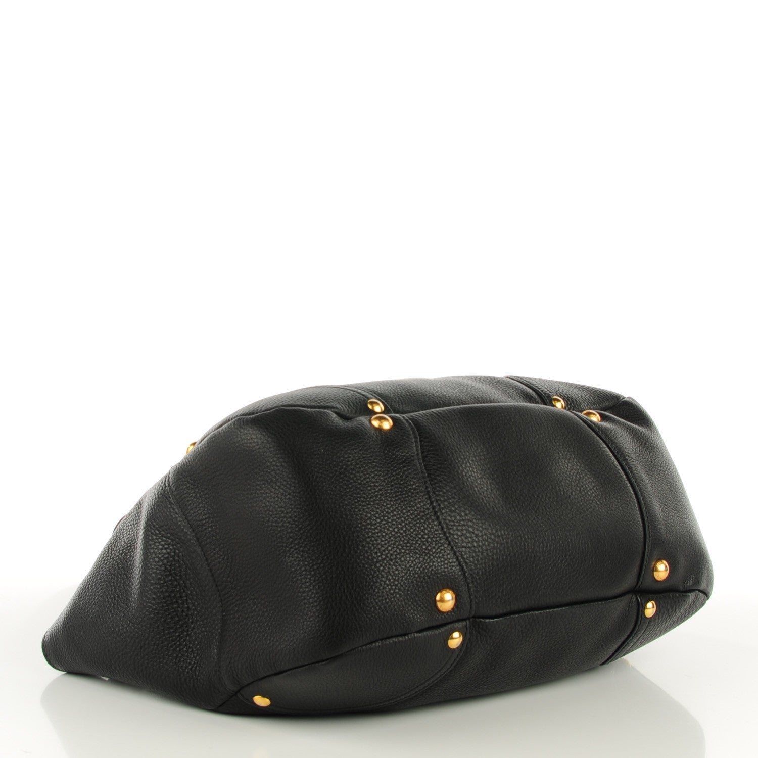 Prada Vitello Daino Pushlock Tote Black 4 of 9