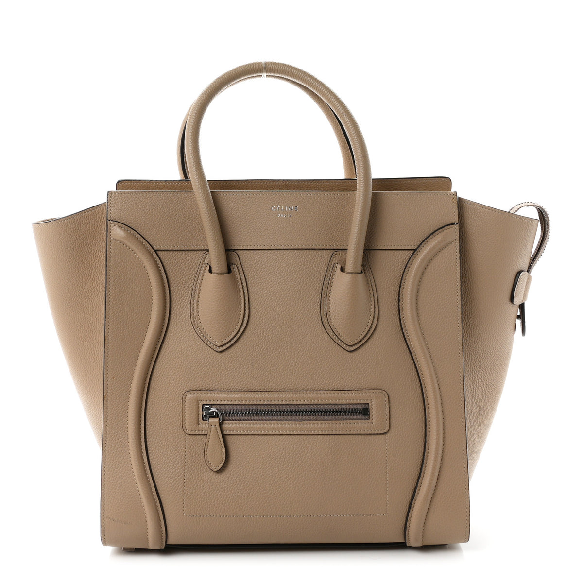 Celine Drummed Calfskin Mini Luggage Dune 1 of 17