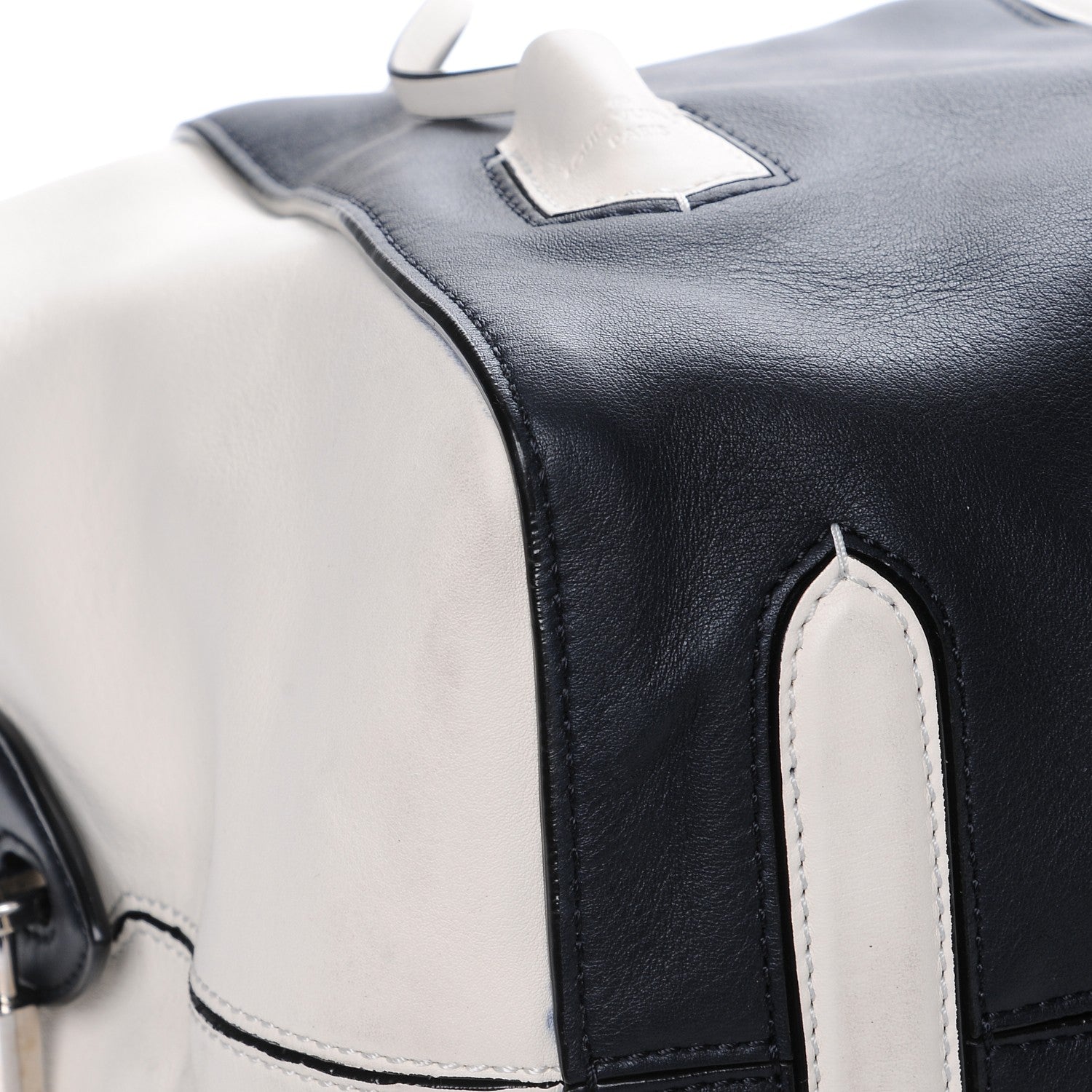 Louis Vuitton Calfskin Suship North South Speedy Navy White 8 of 9