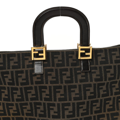 Fendi Zucchino Tote Tobacco 7 of 10