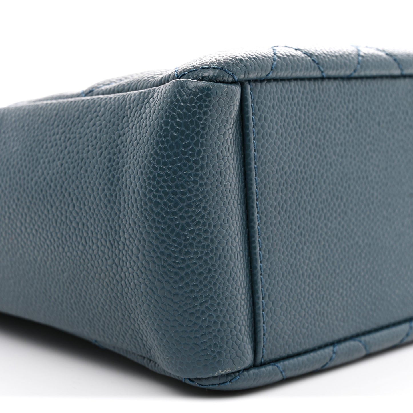 Caviar Quilted Petit Shopping Tote PST Blue