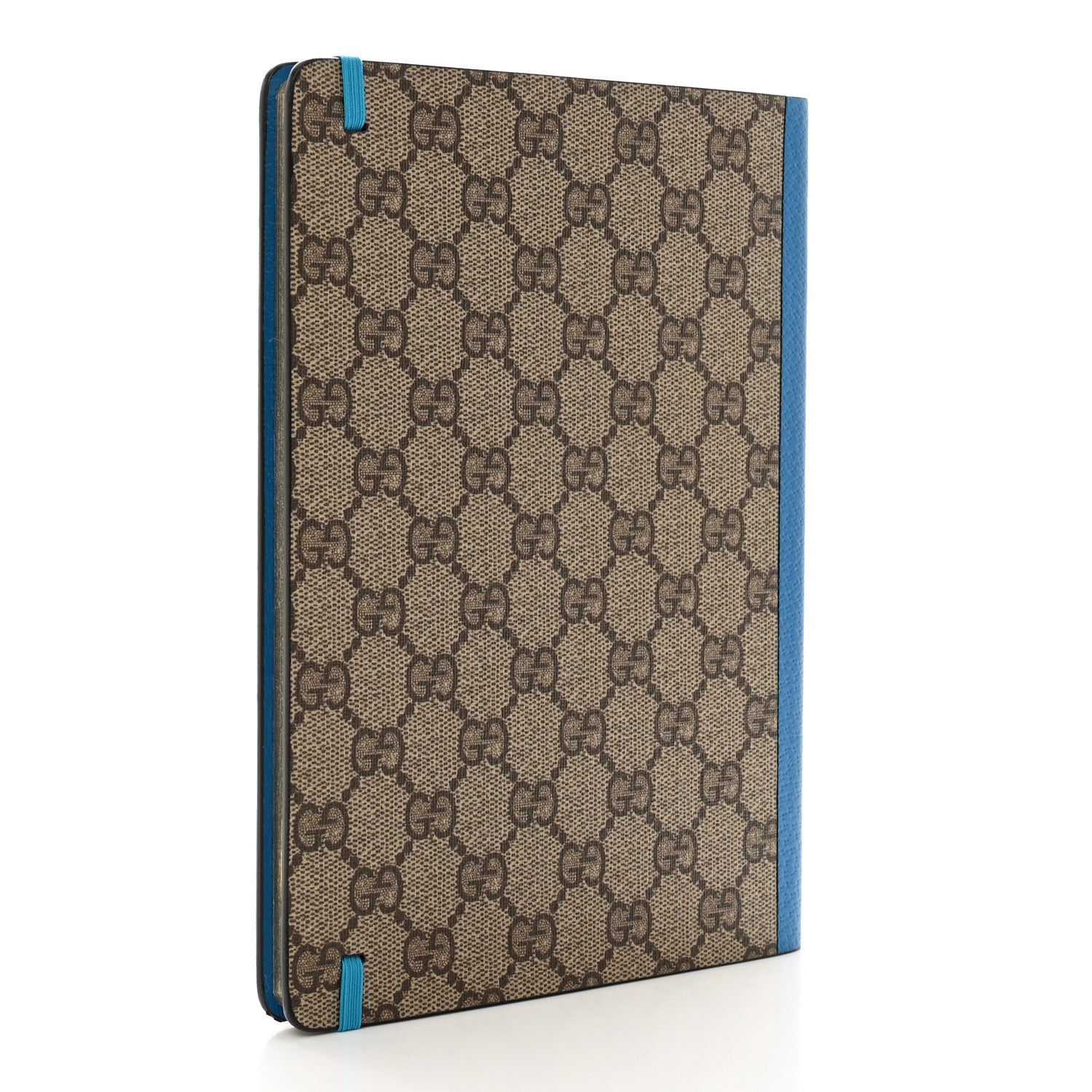 Gucci X DISNEY GG Supreme Monogram Textured Dollar Calfskin Donald Duck Notebook Beige Ebony Blue 3 of 7