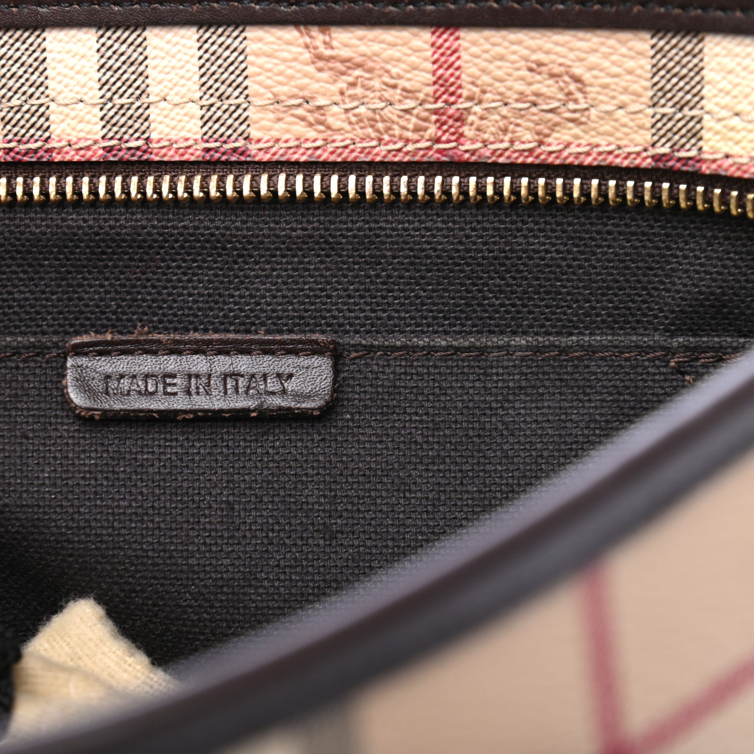 Burberry Haymarket Check Medium Regent Tote Chocolate 7 of 7