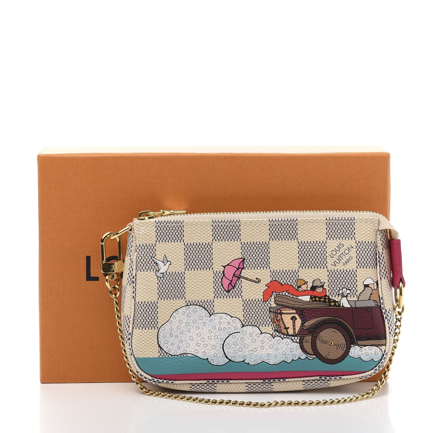 Damier Azur 2015 Christmas Animation Mini Pochette Accessories