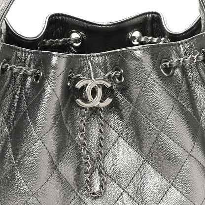 Chanel Metallic Caviar Quilted Small Chanel 25 Handbag Anthracite 14 of 21