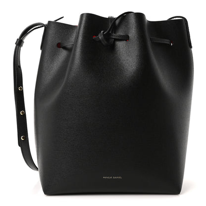 Mansur Gavriel Saffiano Bucket Bag Black Flamma 1 of 11