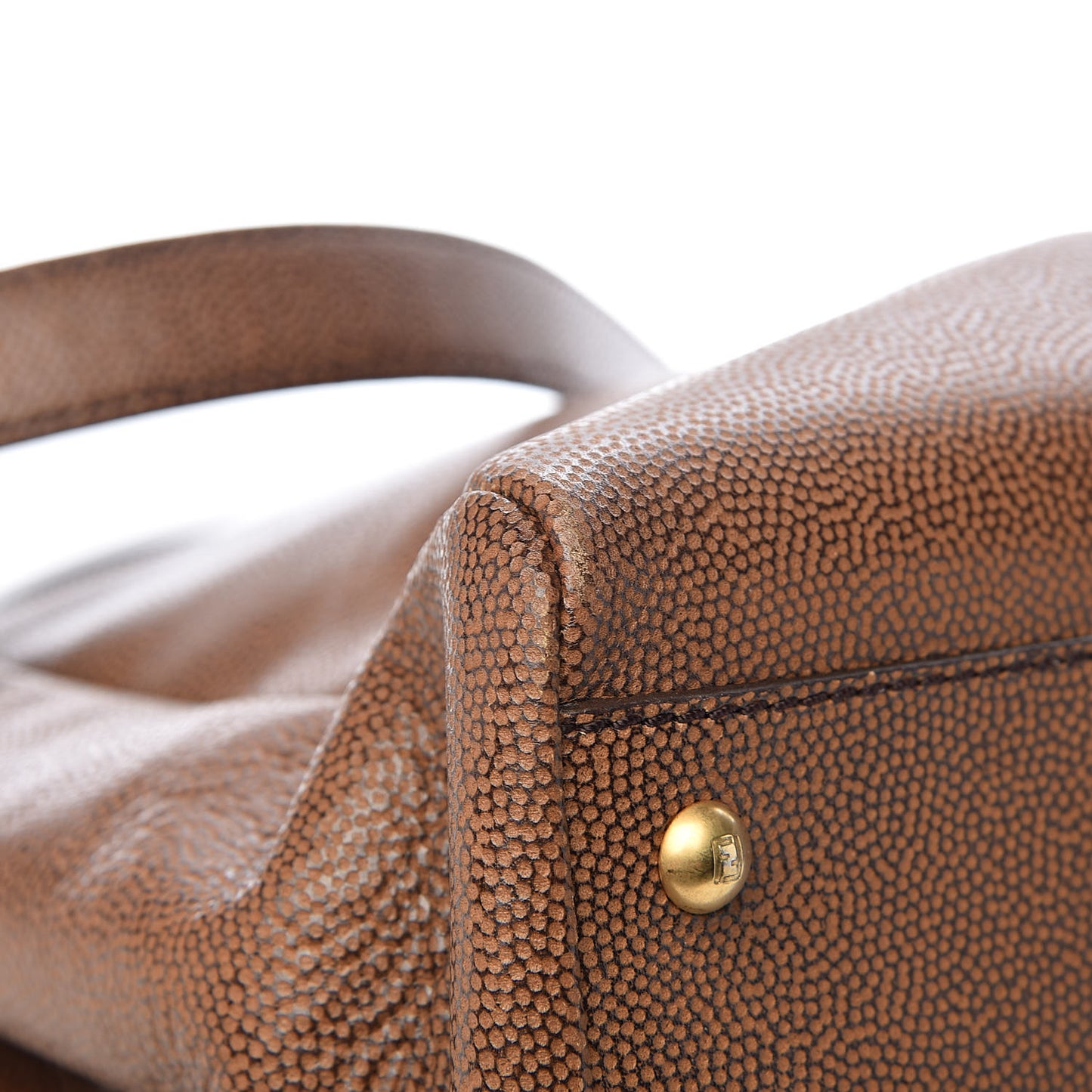 Patent Large Peekaboo Iconic Satchel Brown