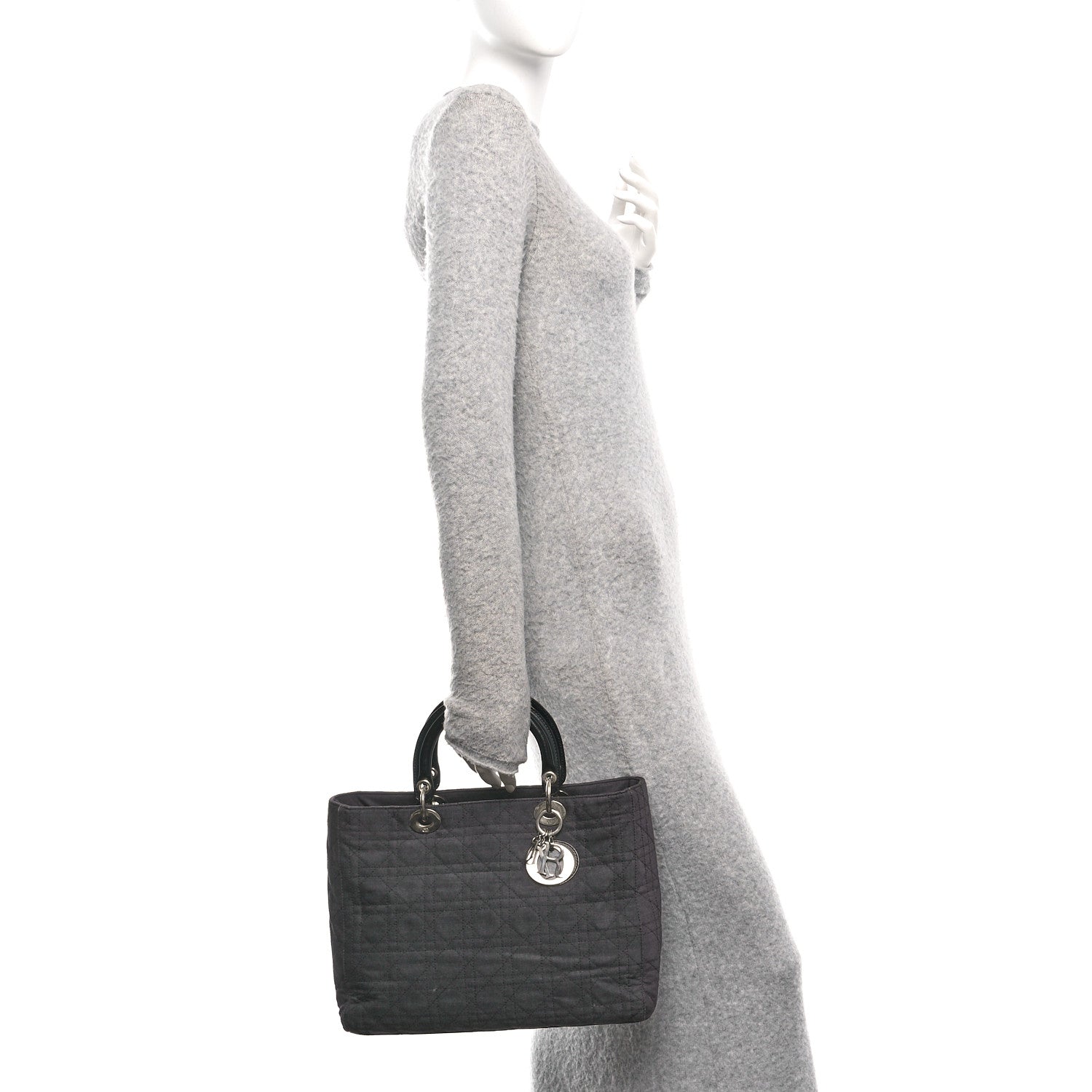 Christian Dior Nylon Cannage Large Lady Dior 1818448 – FASHIONPHILE
