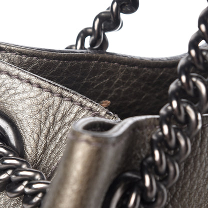 Gucci Metallic Pebbled Calfskin Medium Soho Chain Shoulder Bag Sasso 18 of 22