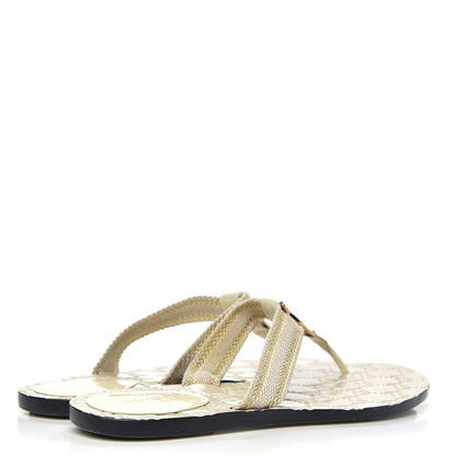 Gucci Web Thong Sandals 39 Beige 4 of 8