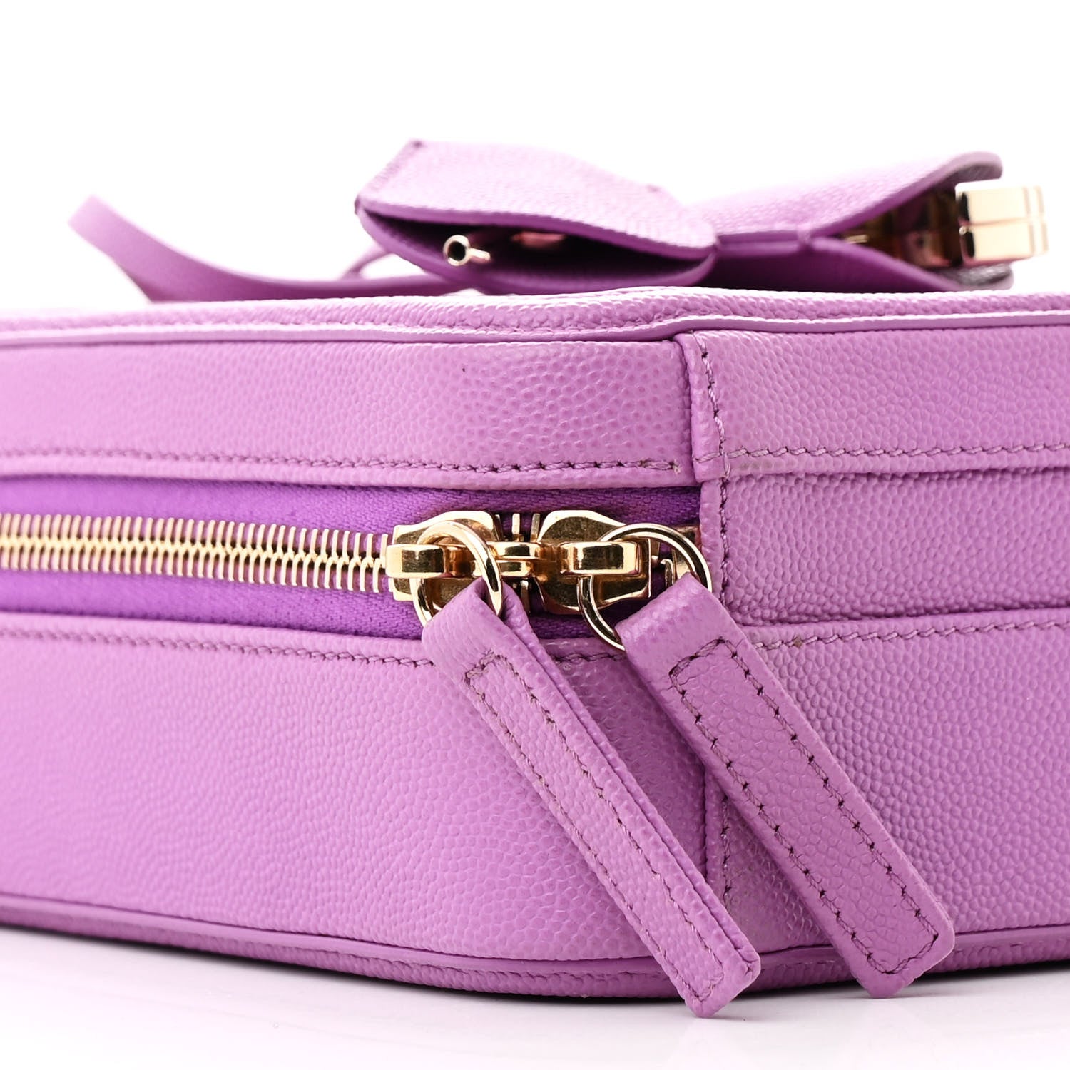 Chanel Caviar Quilted CC North South Filigree Vanity Case Purple 9 of 14