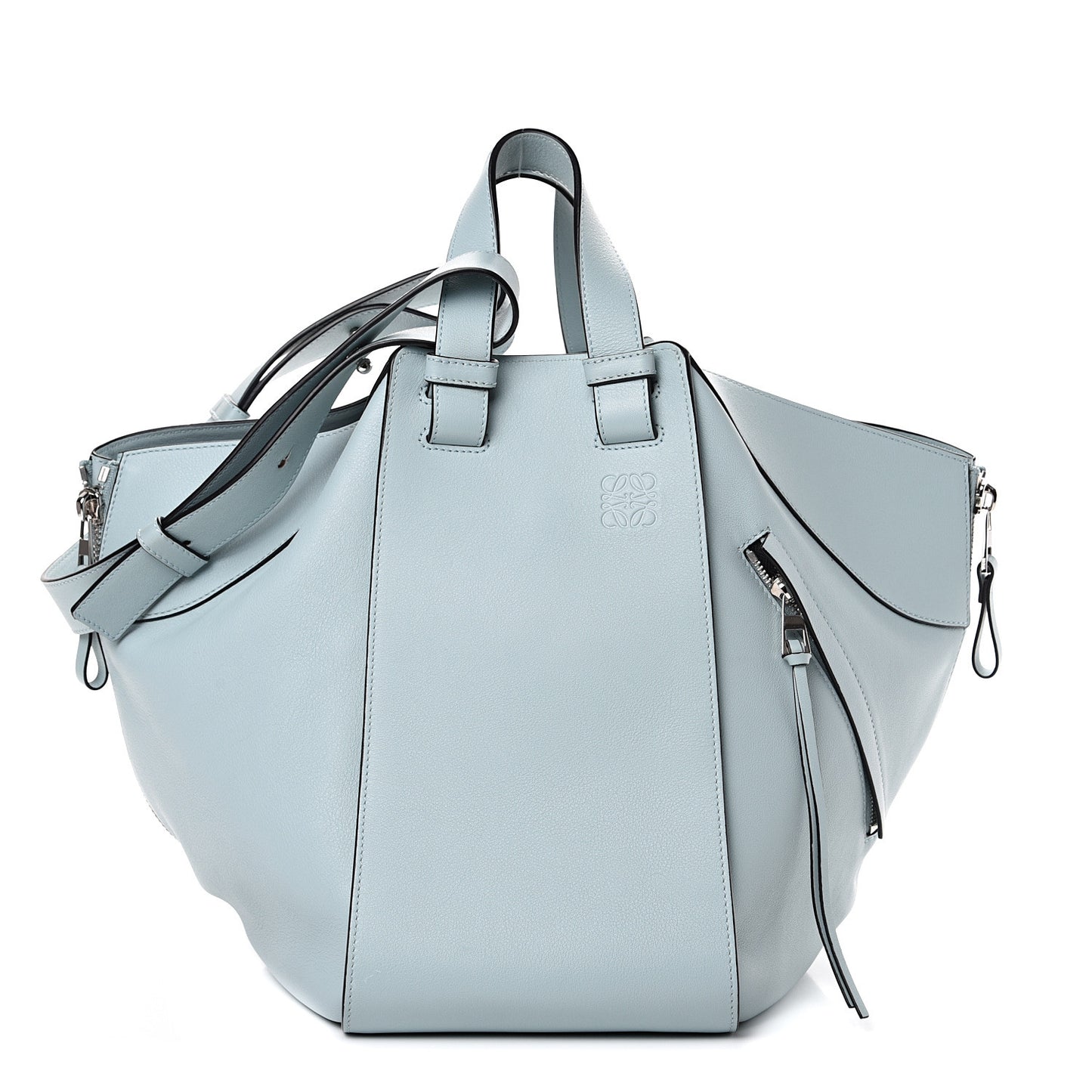 Calfskin Medium Hammock Shoulder Bag Aqua