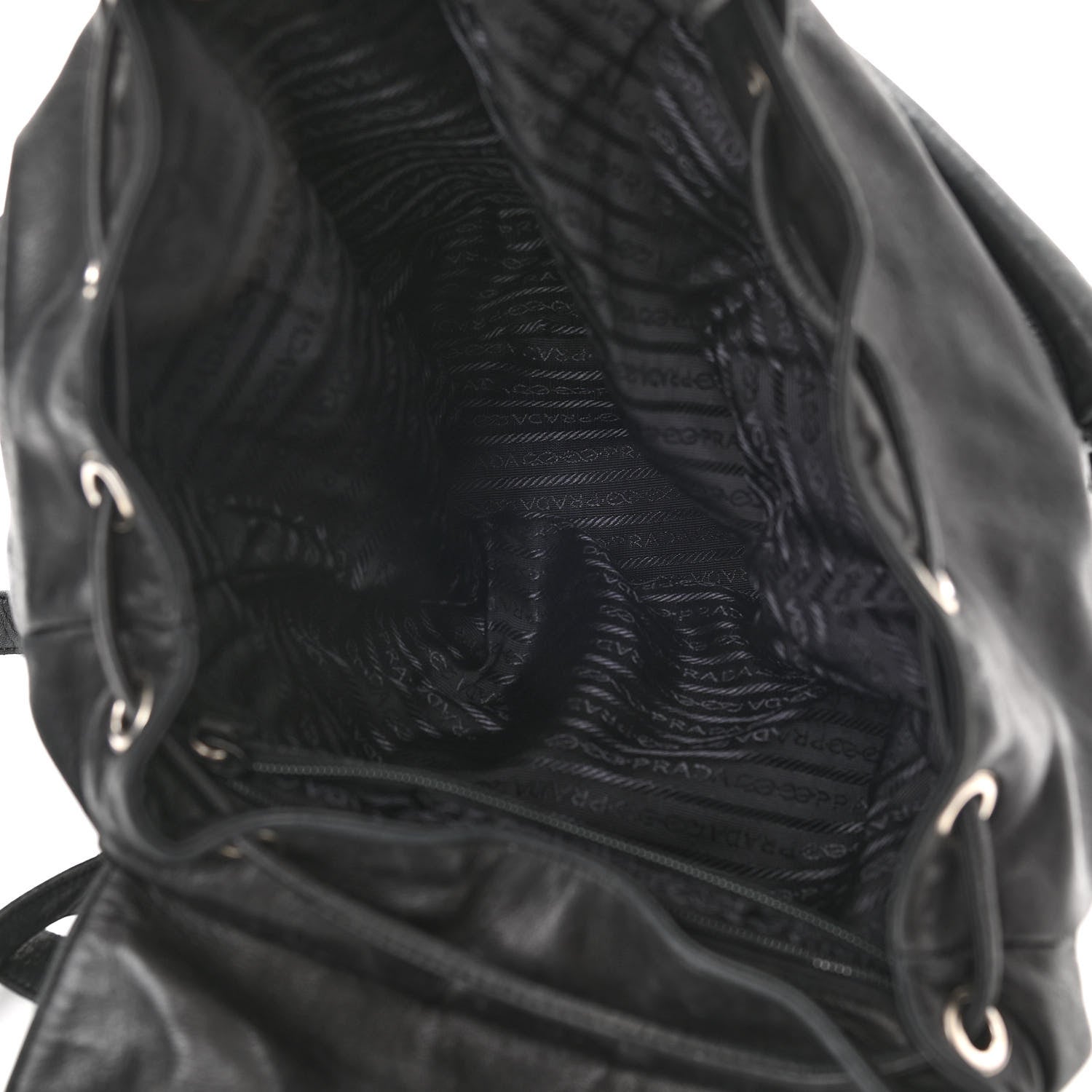 Prada Calfskin Backpack Black 8 of 15