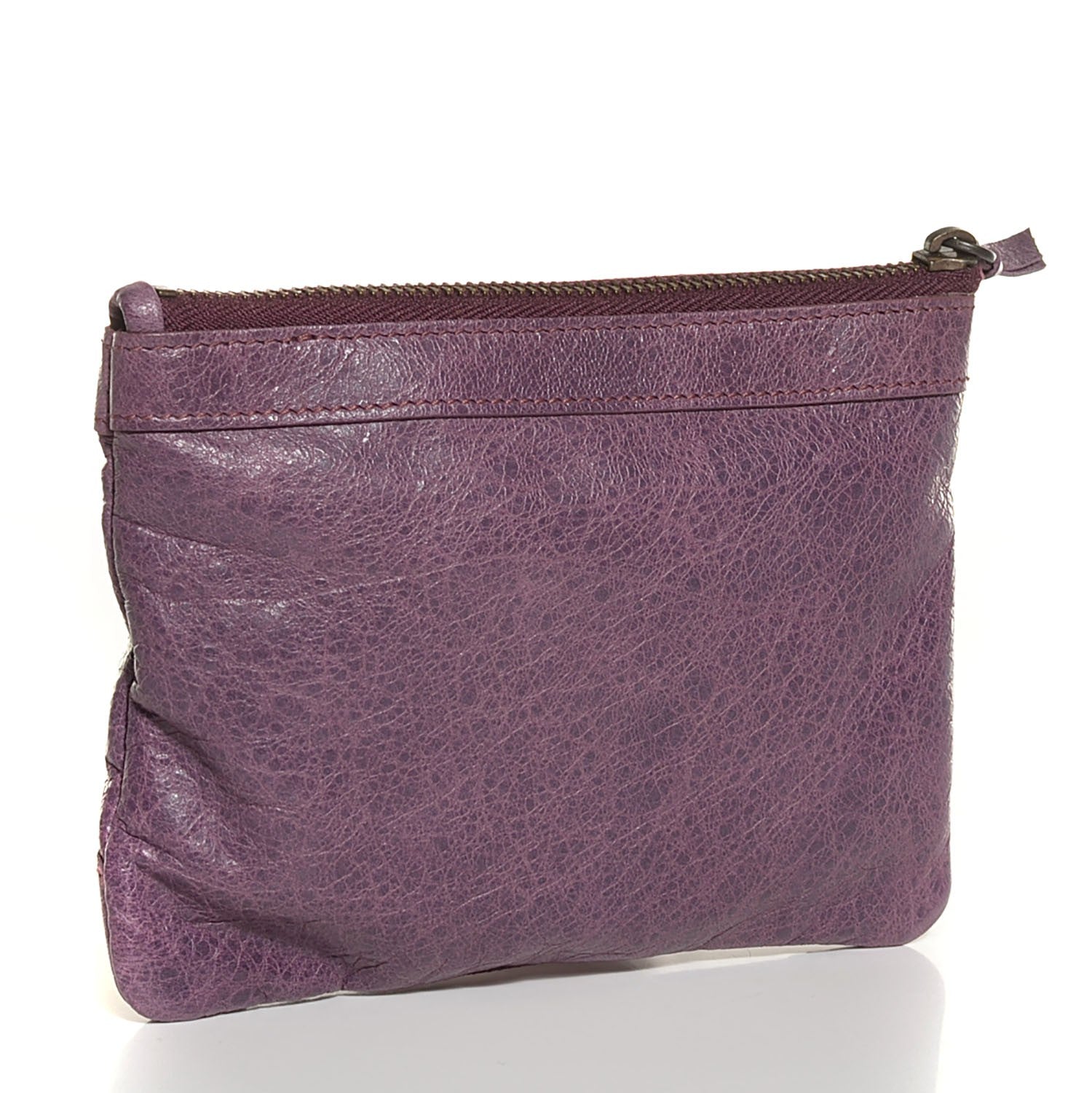 Balenciaga Agneau Classic Hardware M Porte-Monnaie Coin Purse Murier 3 of 10