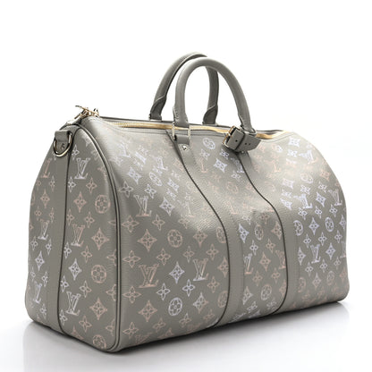 Louis Vuitton Mahina Flight Mode Keepall Bandouliere 45 Gray 3 of 10