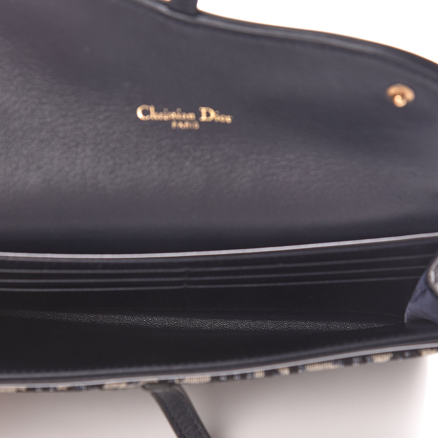 Oblique Saddle Chain Wallet Blue