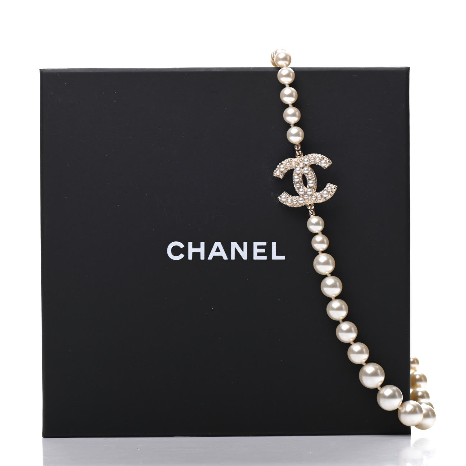 Chanel Pearl CC 100th Anniversary Necklace Light Gold 6 of 6