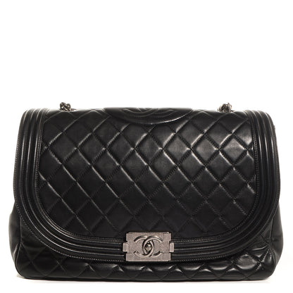 Chanel Lambskin Quilted Large Antik Boy Flap Black 1 of 8