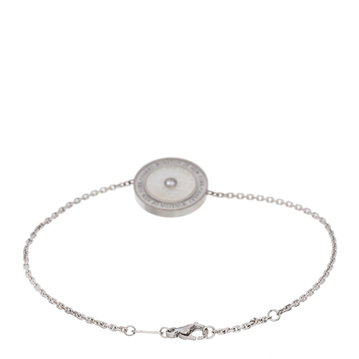 18K White Gold Diamond Mother of Pearl Hope Charity Limited Edition Bracelet