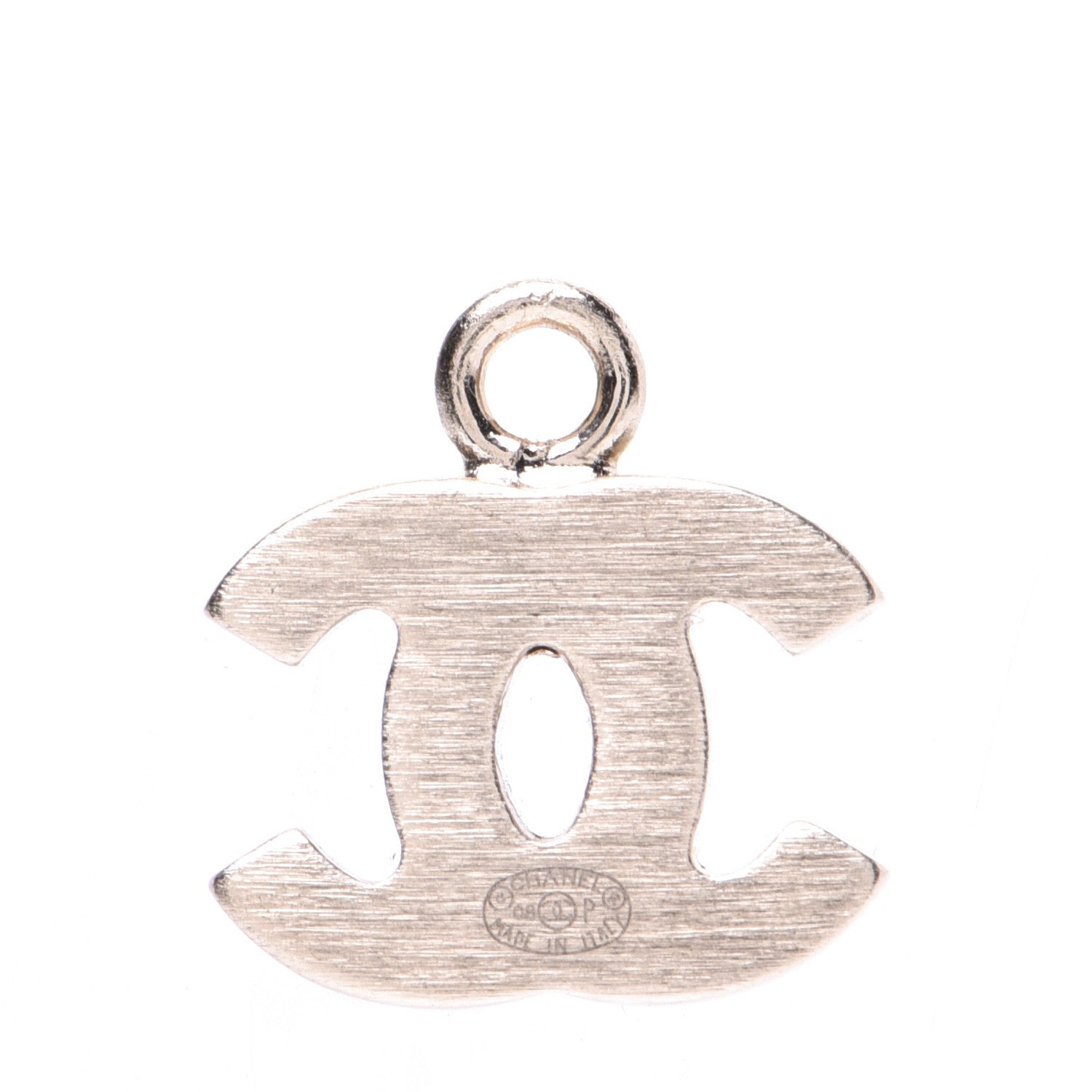Chanel Metal Crystal Heart CC Drop Earrings Gold 5 of 11