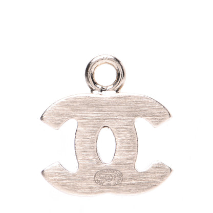 Chanel Metal Crystal Heart CC Drop Earrings Gold 5 of 11