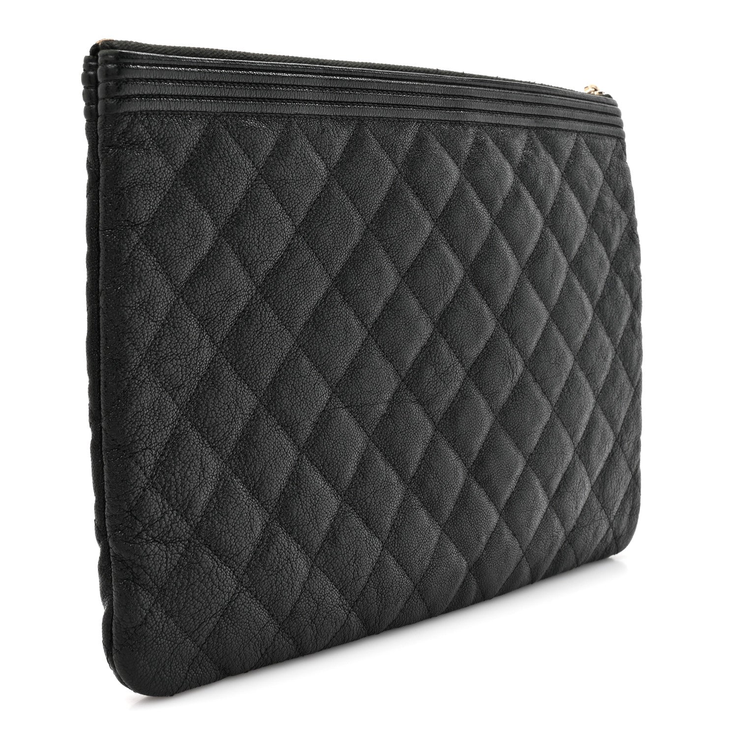 Chanel Caviar Quilted Medium Boy Cosmetic Case Black 3 of 7