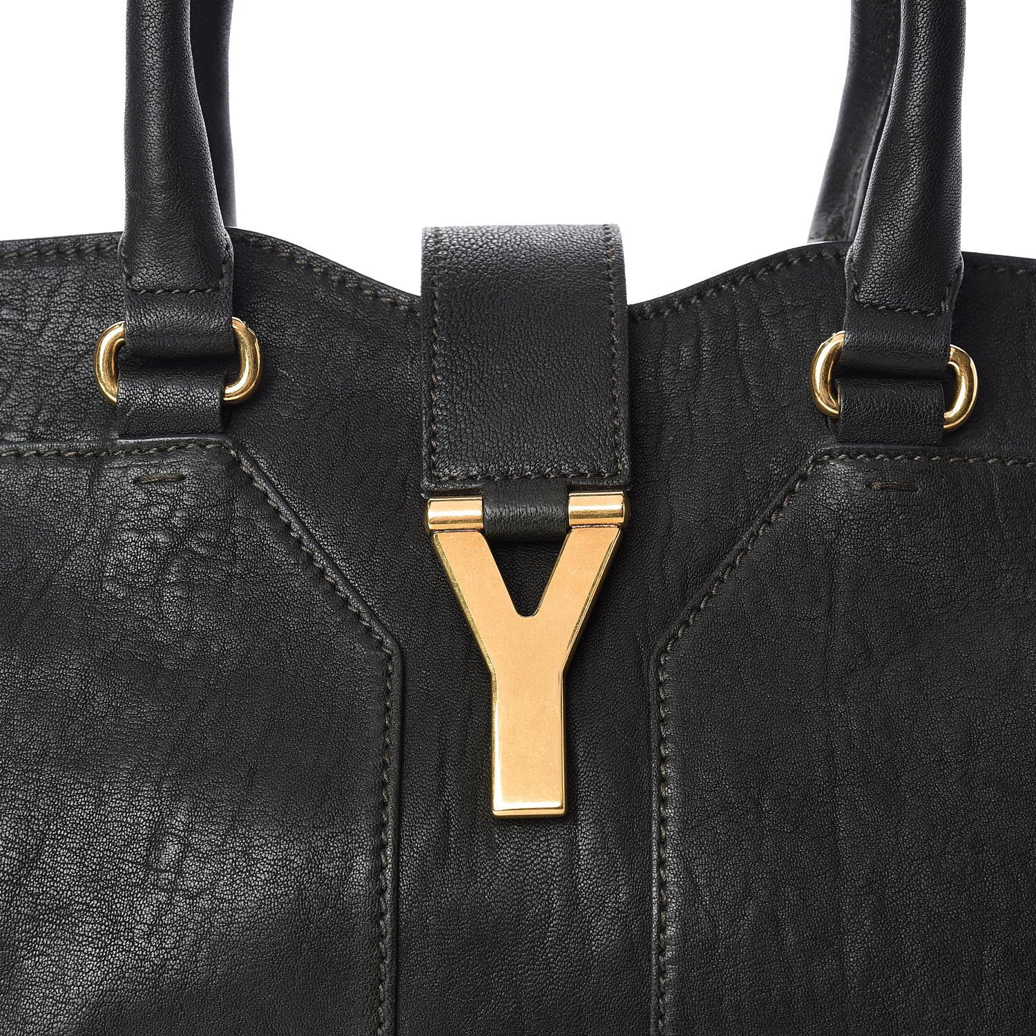 Saint Laurent Sheepskin Medium Cabas ChYc Black 8 of 14