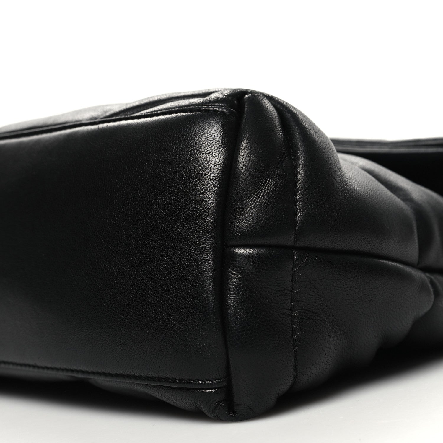Saint Laurent Lambskin Quilted Small Loulou Puffer Monogram Chain Satchel Black 10 of 11
