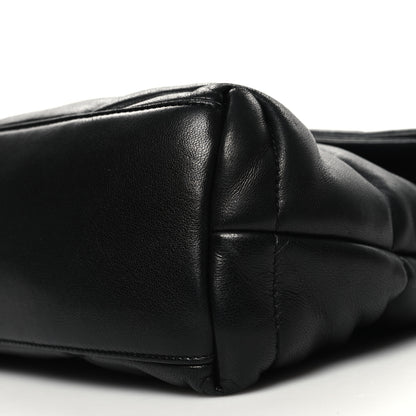 Saint Laurent Lambskin Quilted Small Loulou Puffer Monogram Chain Satchel Black 10 of 11