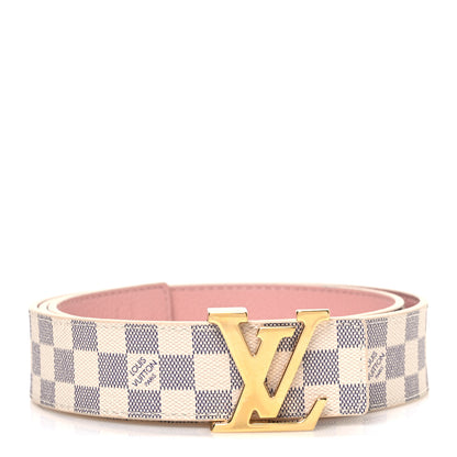 Louis Vuitton Damier Azur 30mm LV Initiales Reversible Belt 80 32 Pink 1 of 6