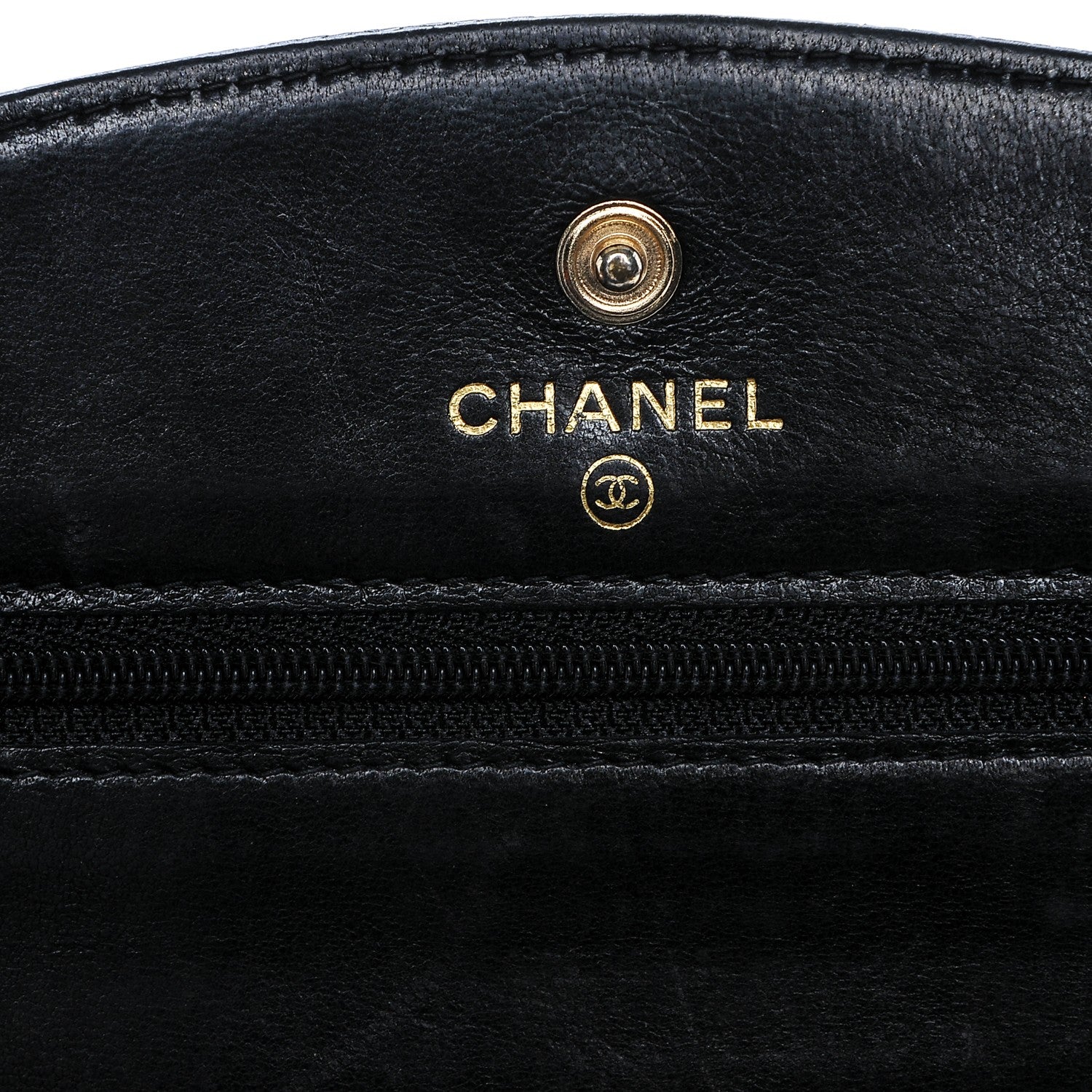 Chanel Caviar Timeless CC Wallet On Chain WOC Black 6 of 8