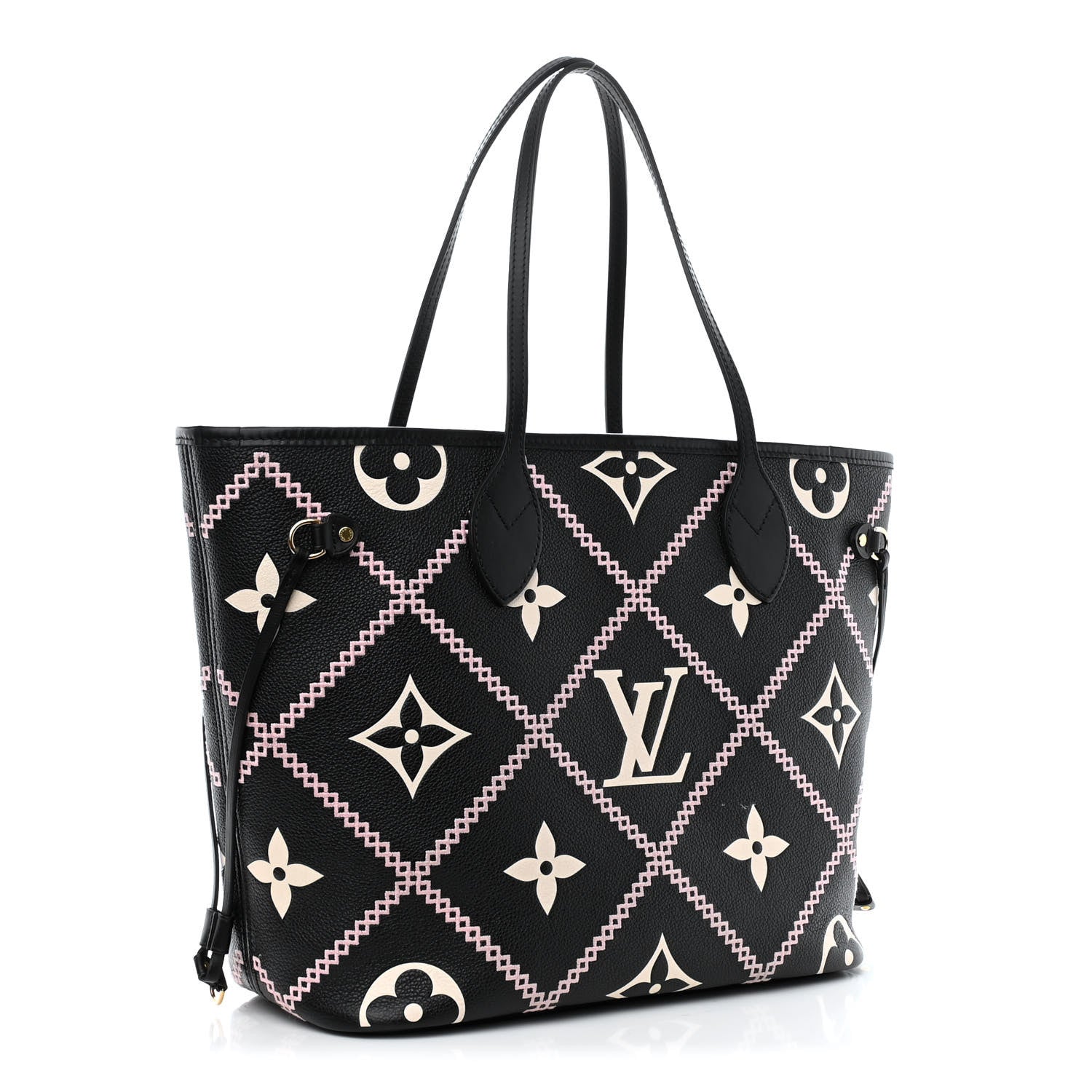 Louis Vuitton Empreinte Monogram Giant Broderies Neverfull MM Black 3 of 11