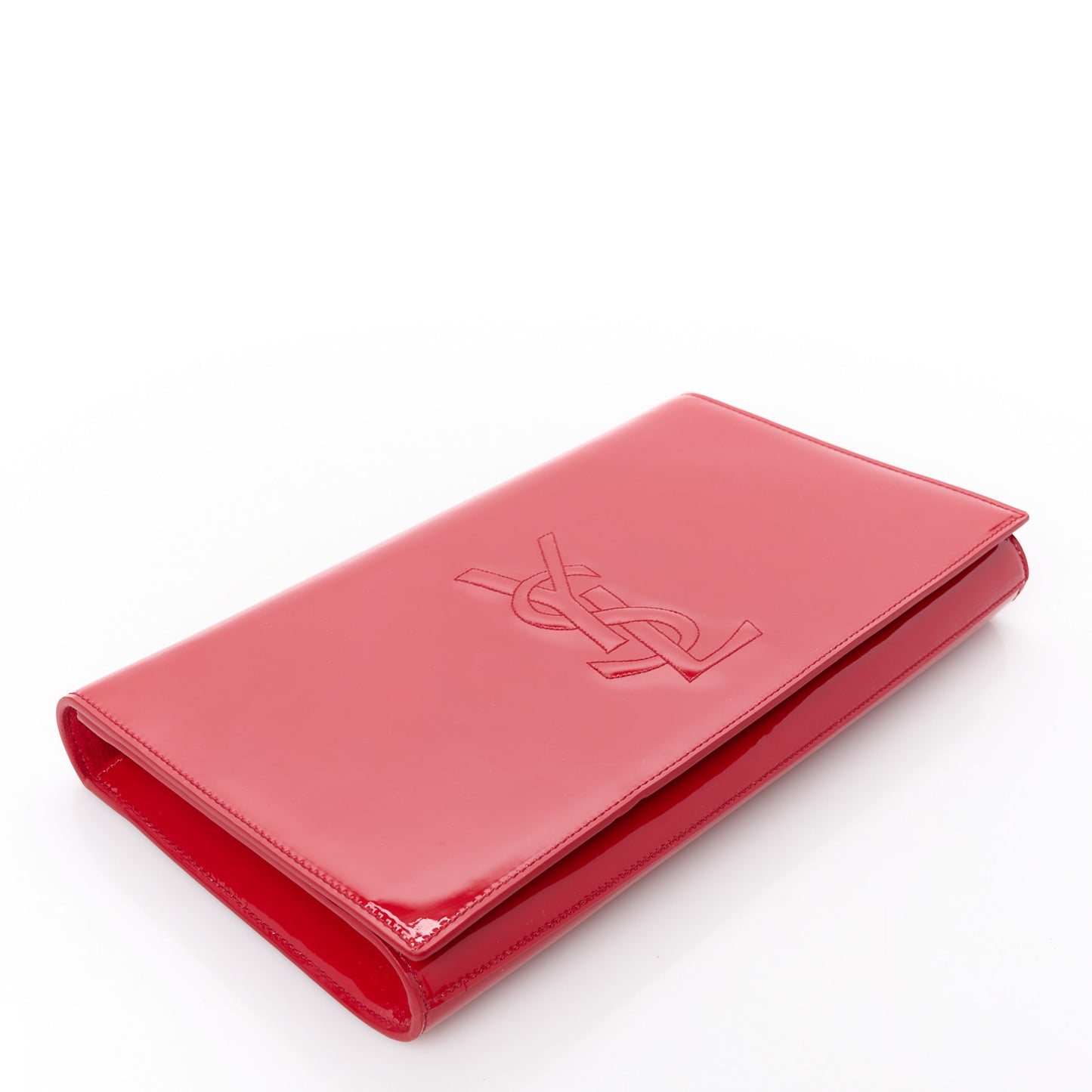 Patent Monogram Large Belle De Jour Clutch Red
