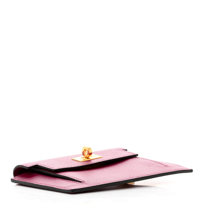 Hermes Madame Calfskin Kelly Pocket Compact Wallet Rose Pourpre 4 of 7